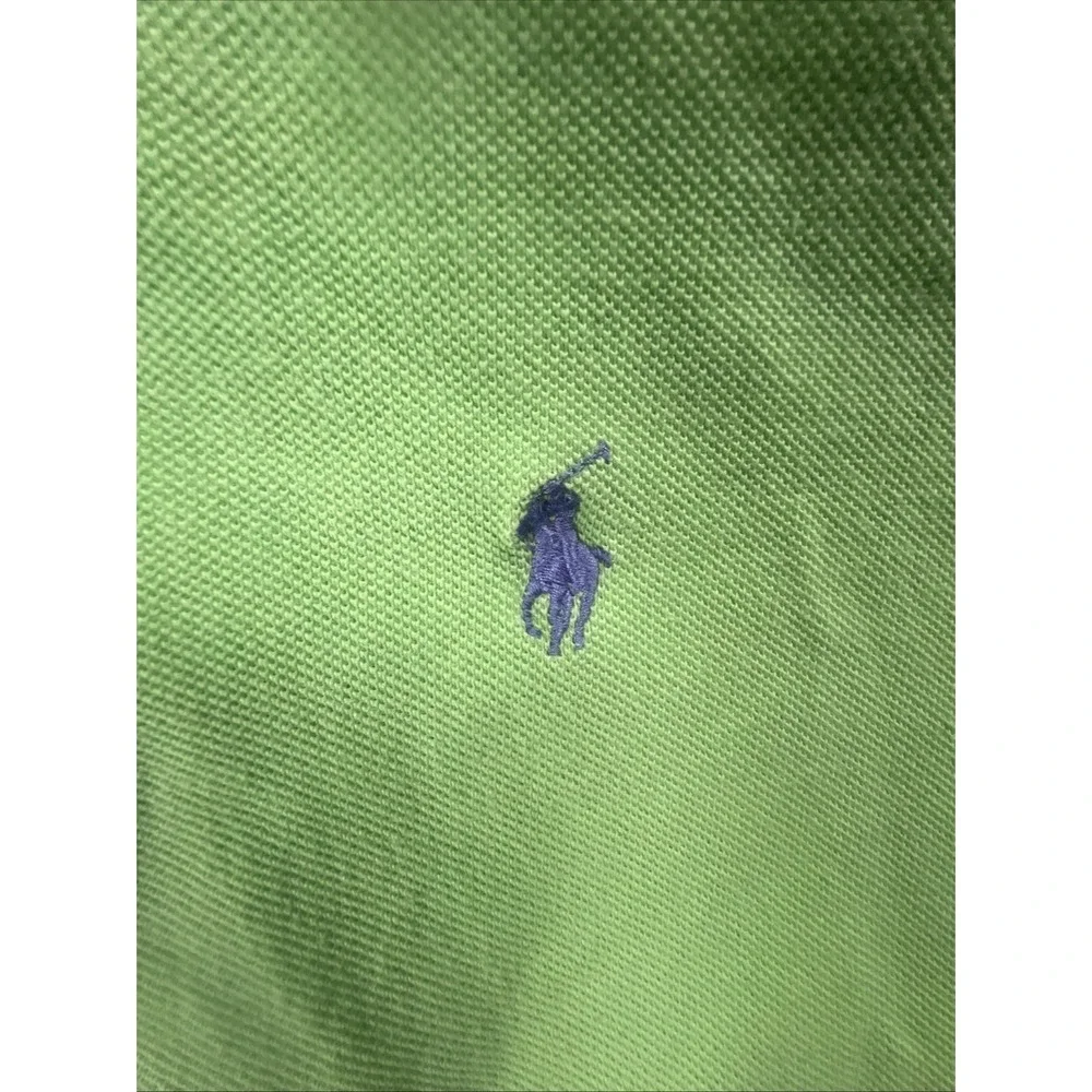 Vtg polo ralph‎ lauren shirt men's Size large lime short sleeve preppy 90s